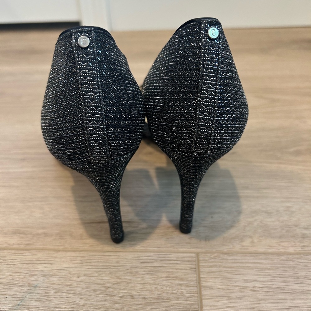 Sam Edelman Circus High Heel Stiletto Sparkle Black Tatianna Shoes Size 10 - Picture 5 of 9